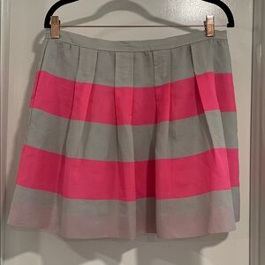 J.Crew Light Gray Pink Stripe skirt with pockets